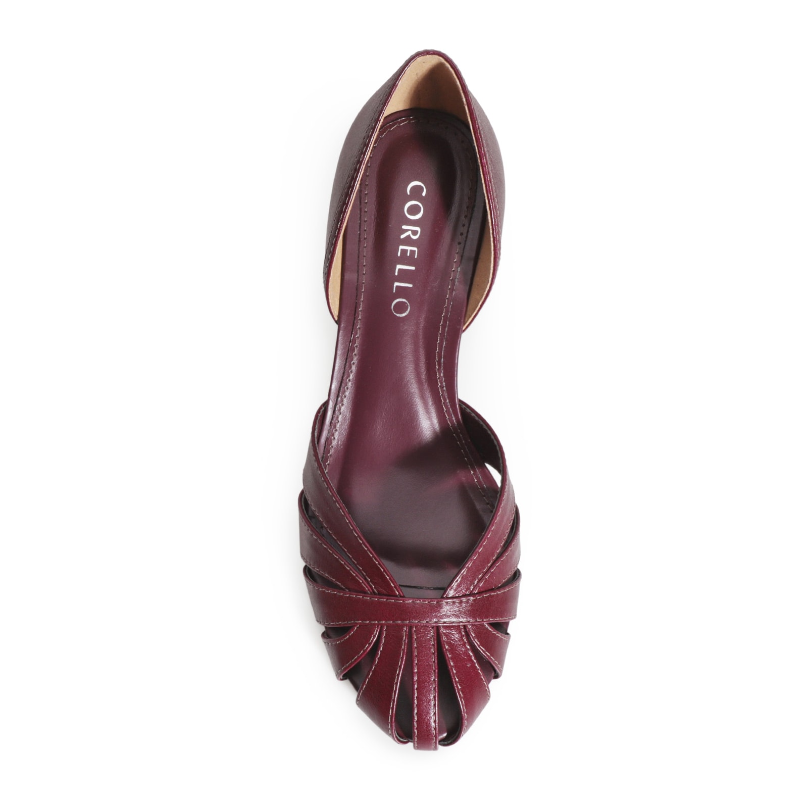 Scarpin Couro Vinho