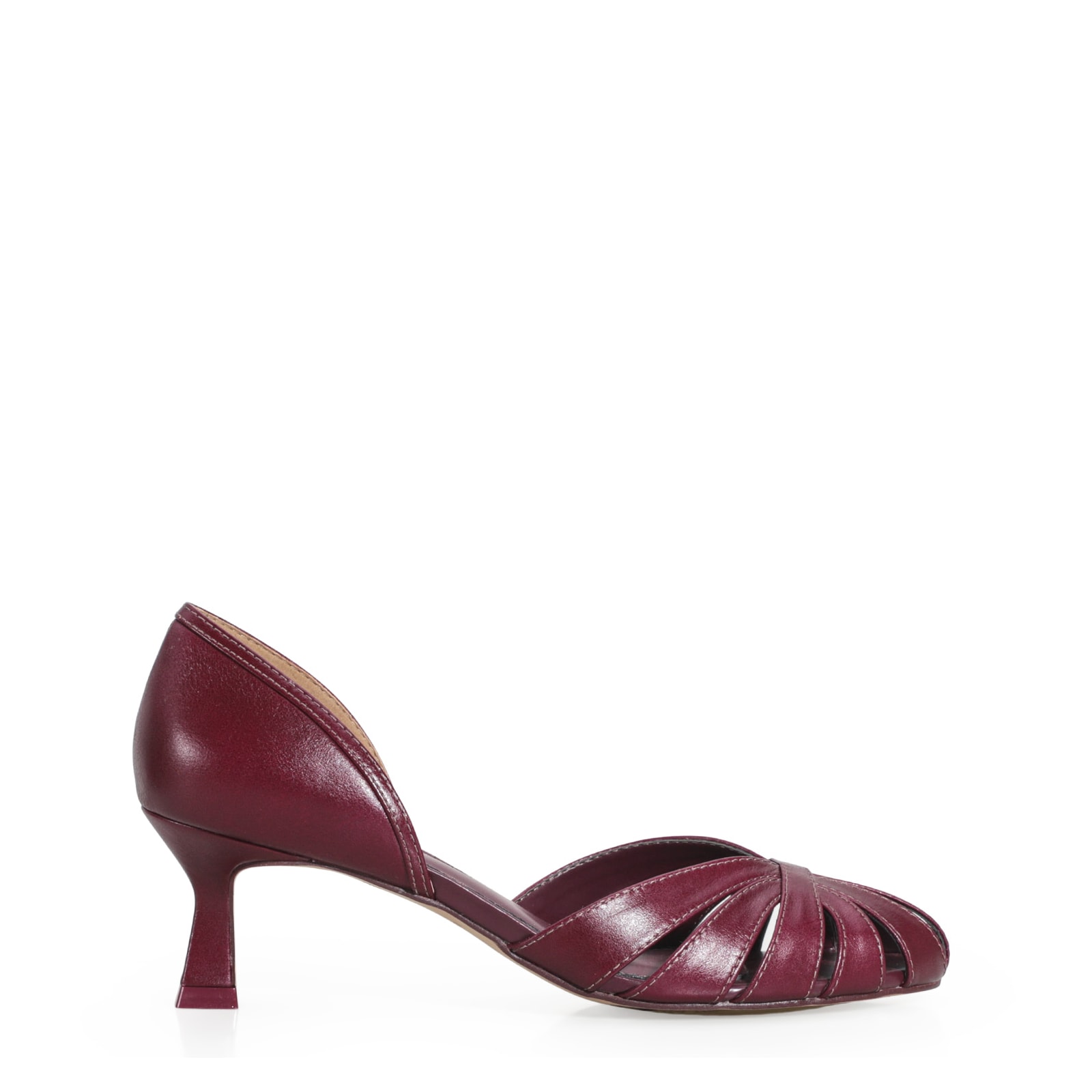 Scarpin Couro Vinho