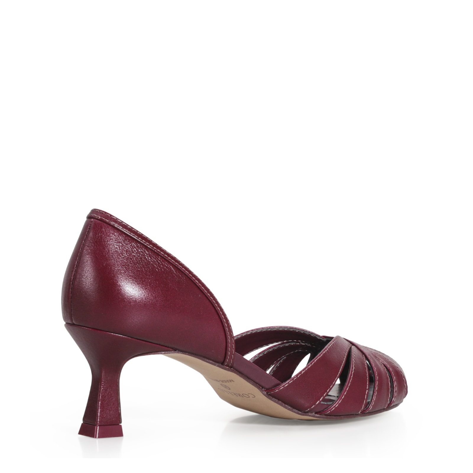 Scarpin Couro Vinho