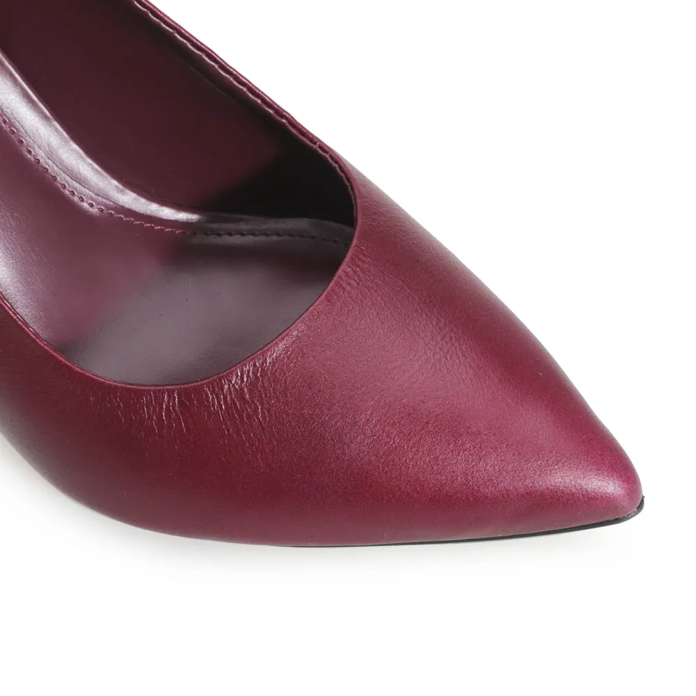 Scarpin Couro Vinho - imagem 7