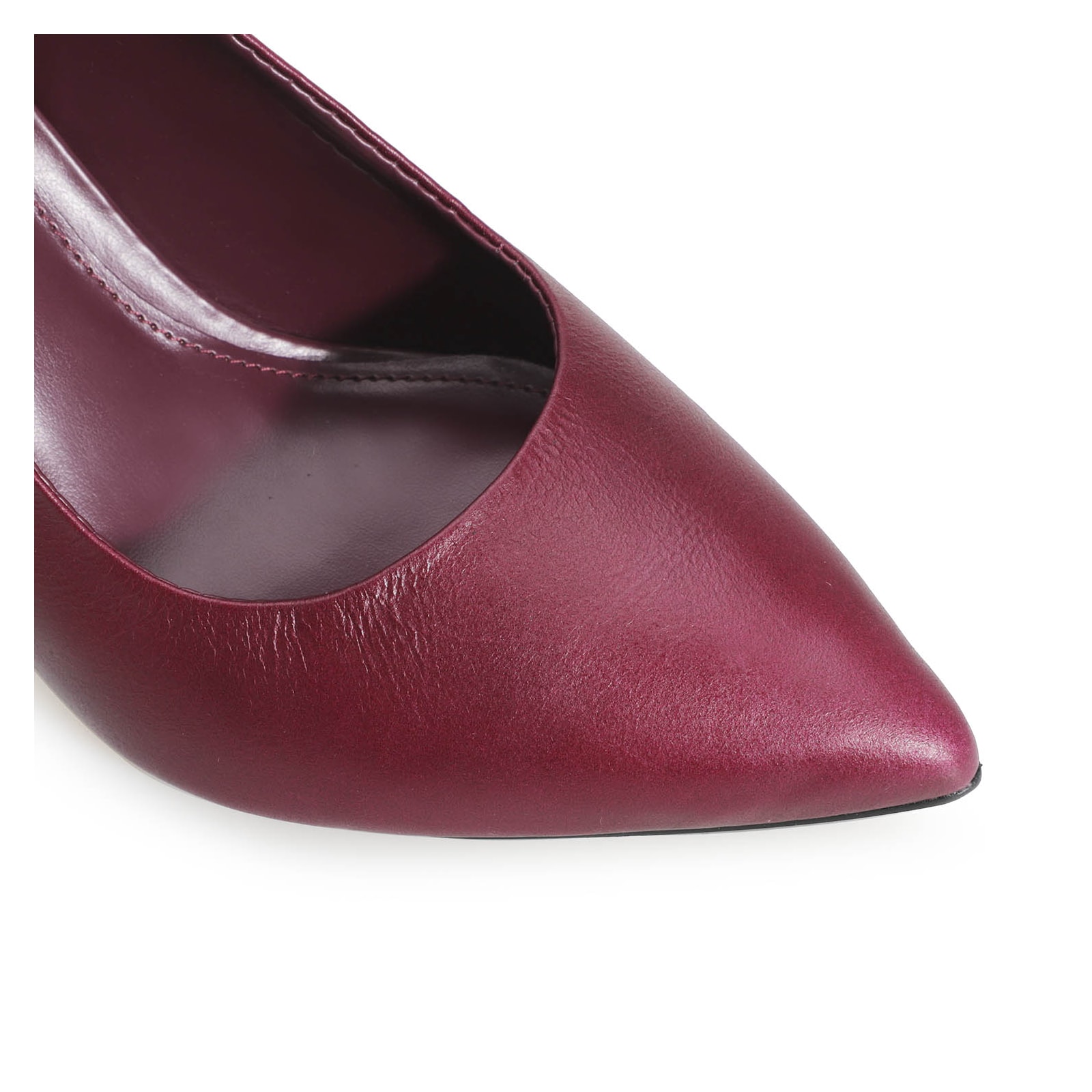 Scarpin Couro Vinho