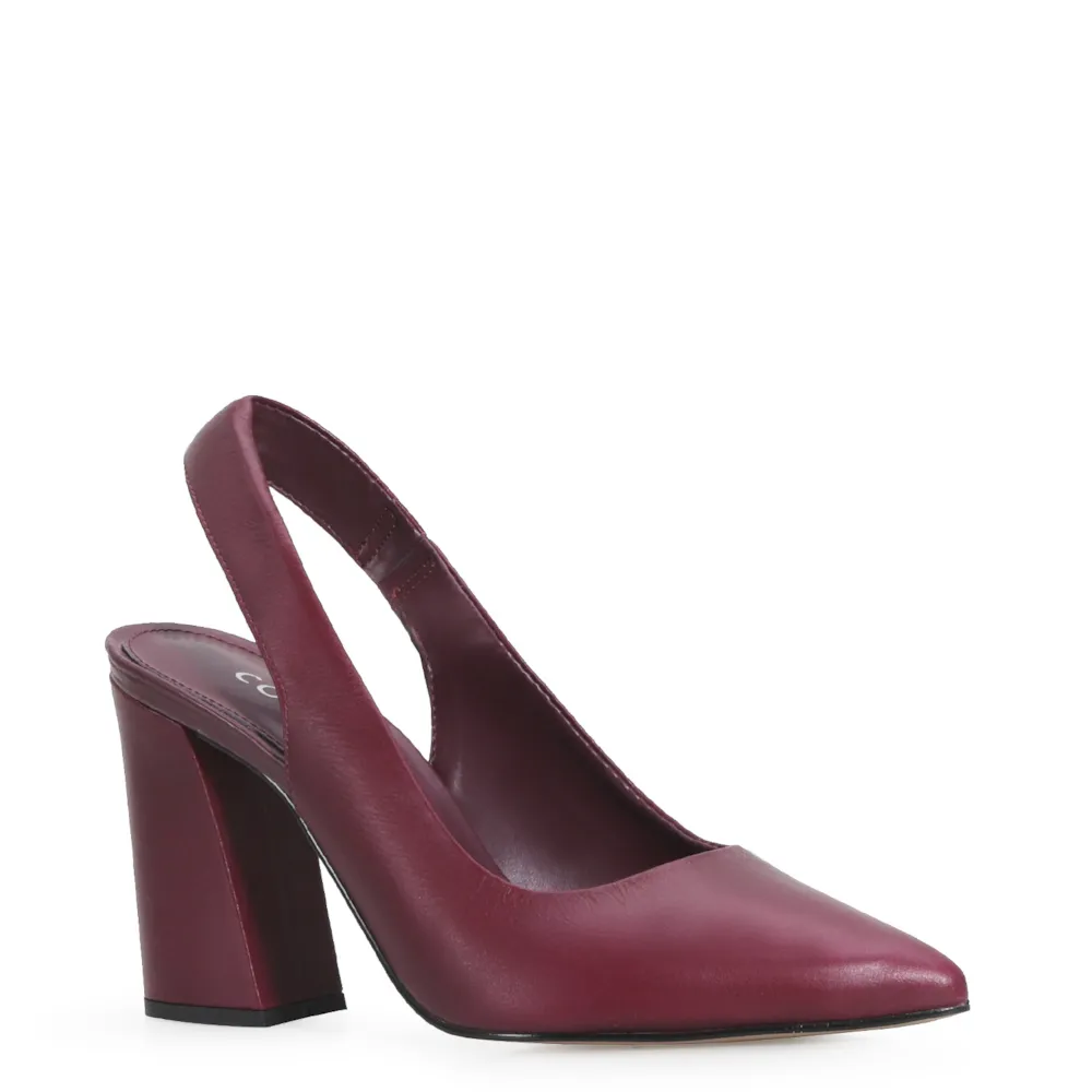 Scarpin Couro Vinho