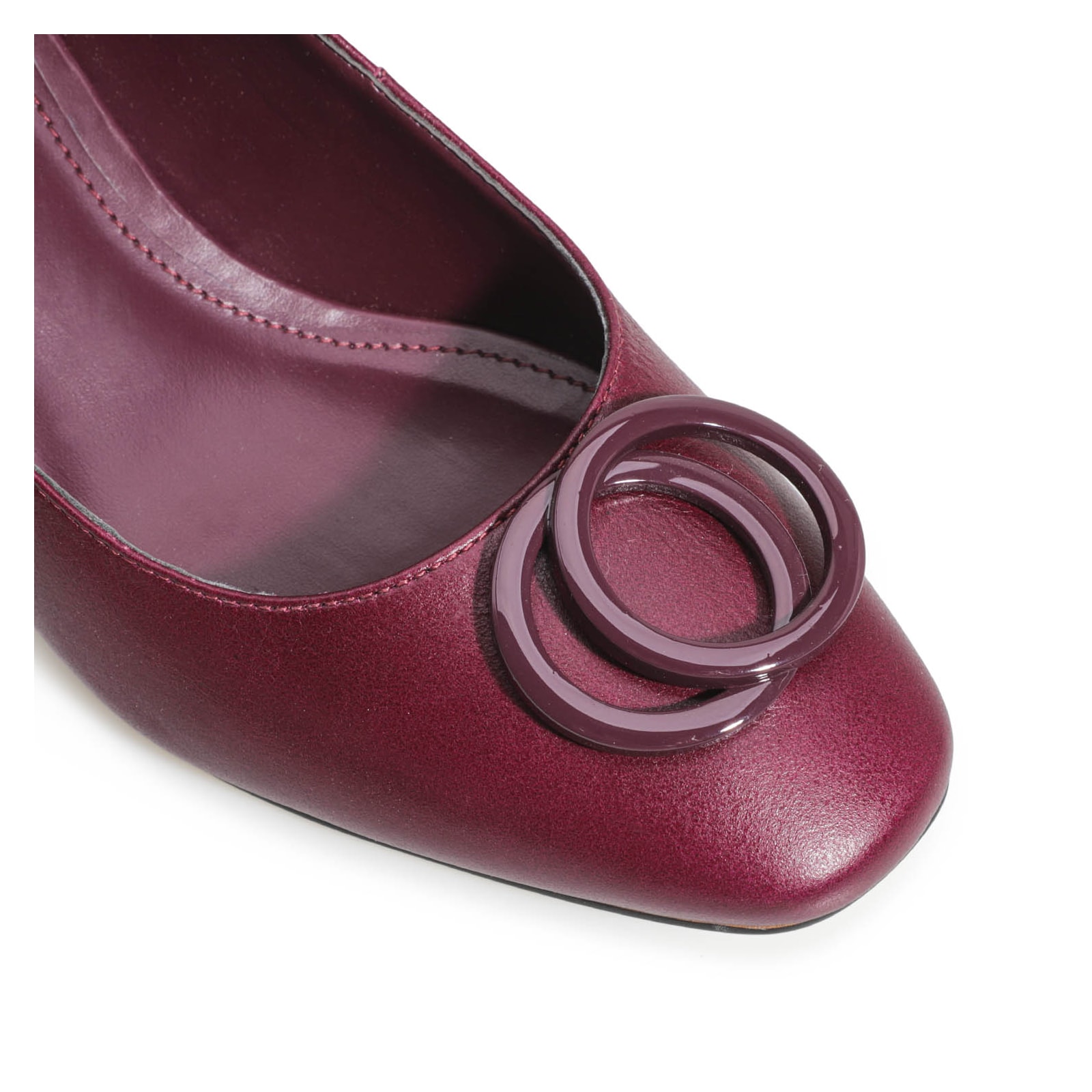 Scarpin Couro Vinho