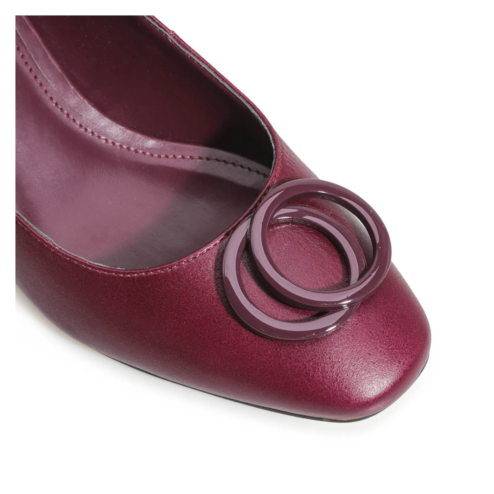 Scarpin Couro Vinho