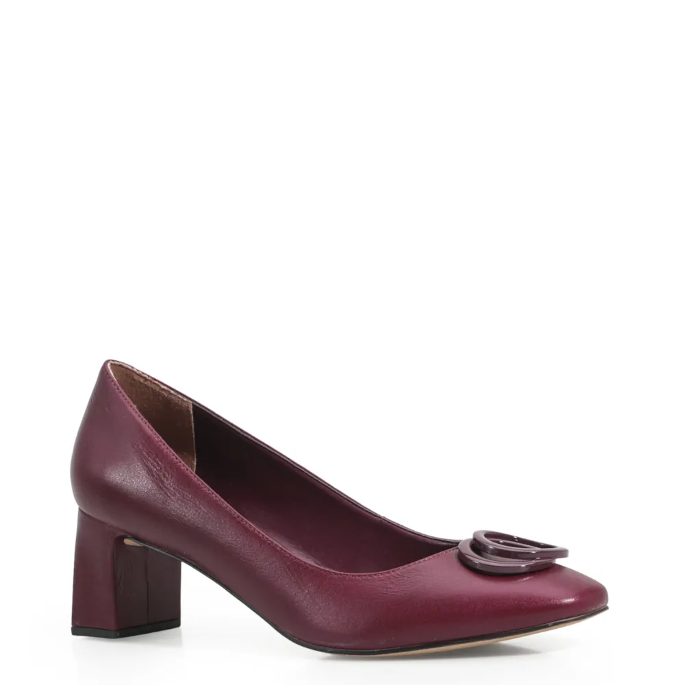 Scarpin Couro Vinho