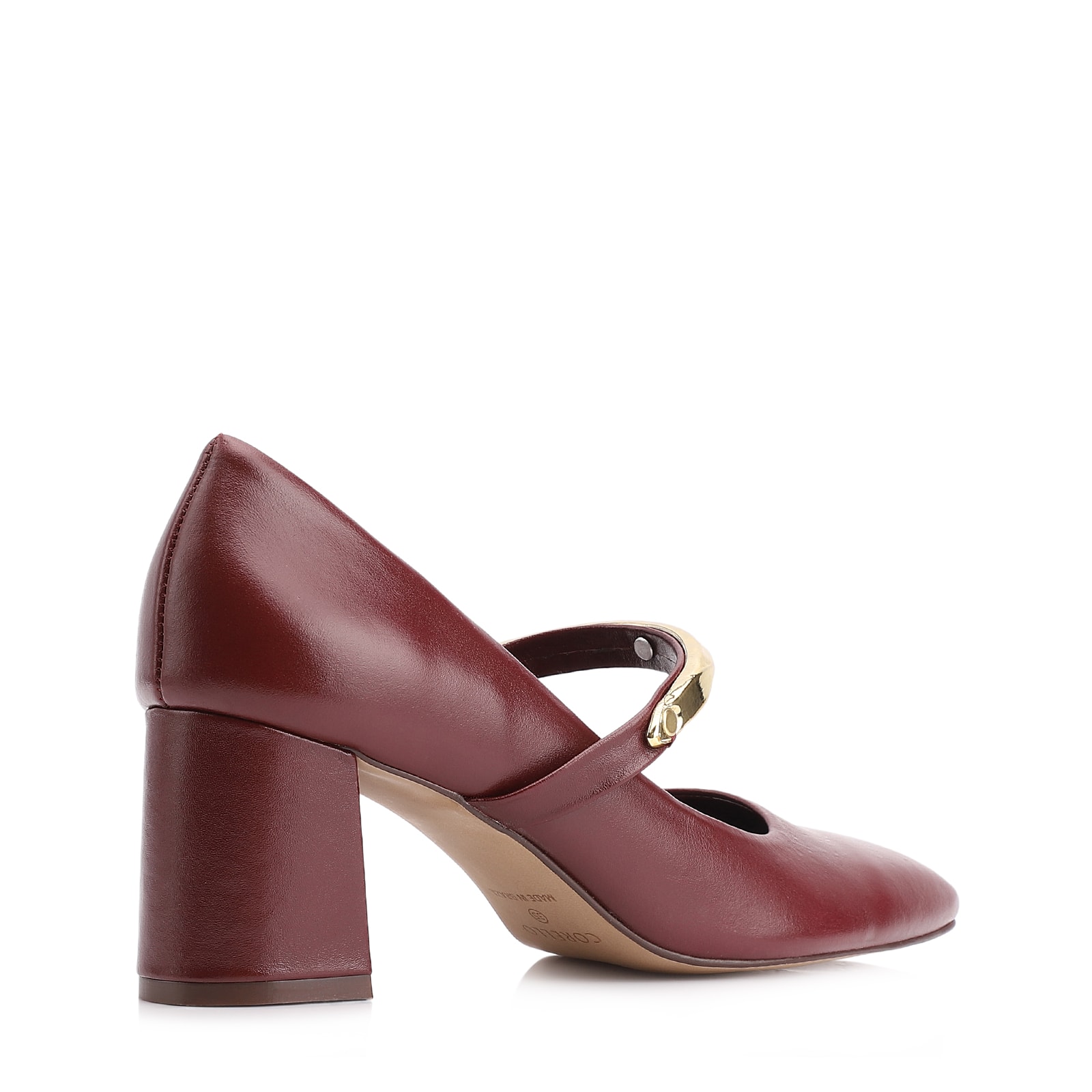 Scarpin Couro Vinho