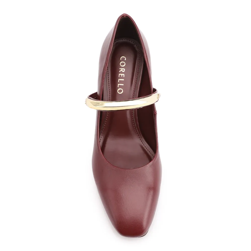 Scarpin Couro Vinho - imagem 6