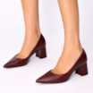 Scarpin Couro Vinho - imagem 2