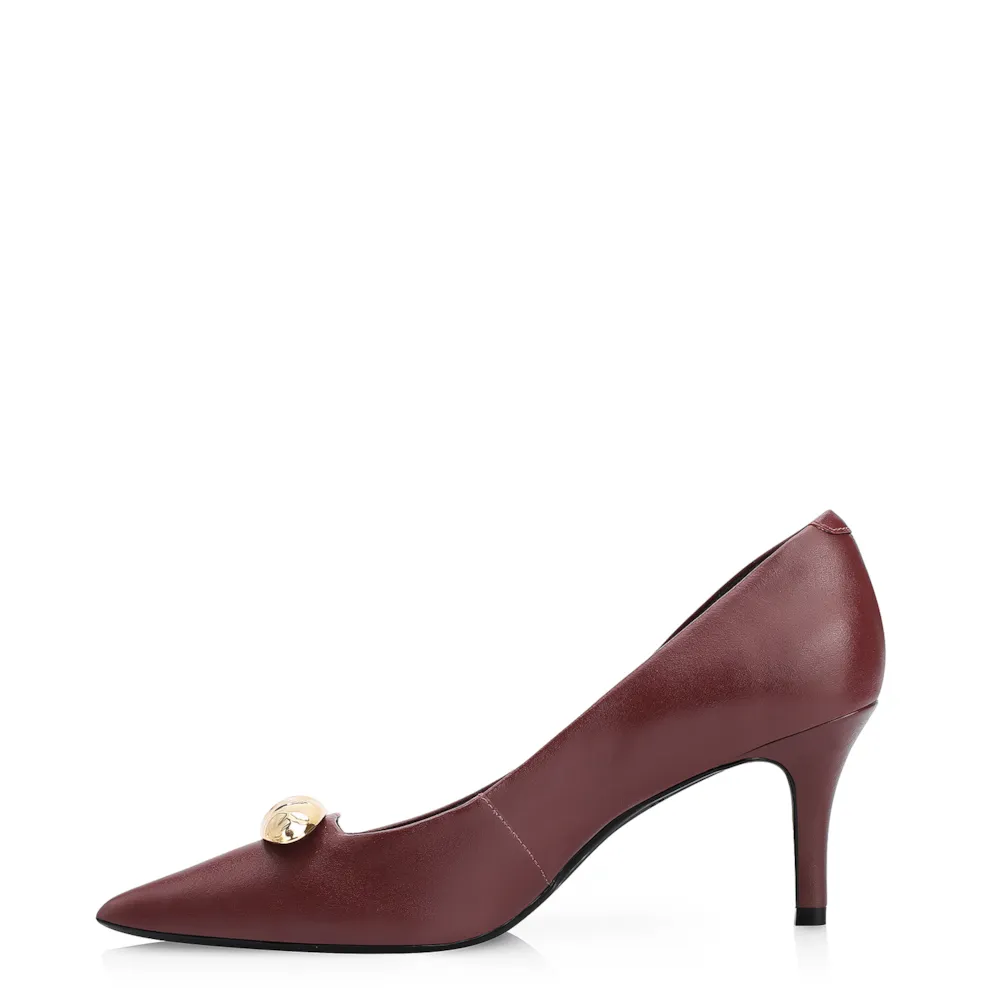Scarpin Couro Vinho - imagem 5