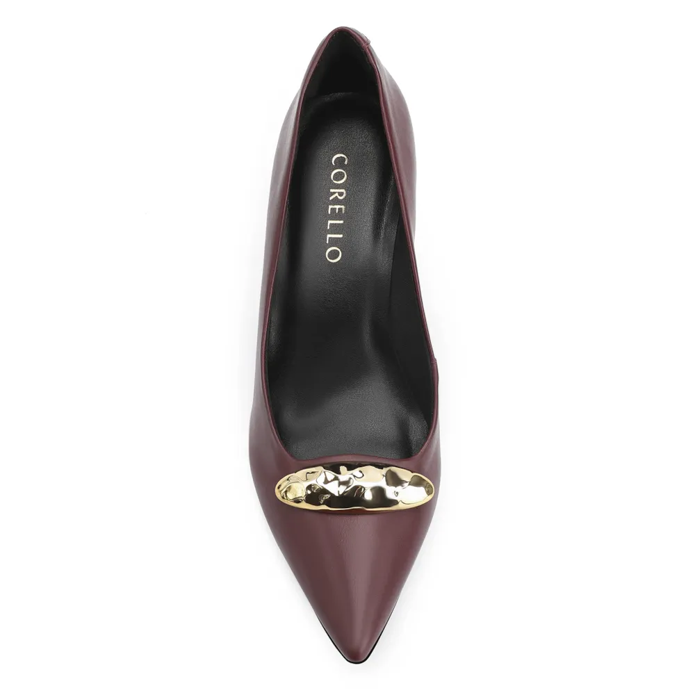 Scarpin Couro Vinho - imagem 6