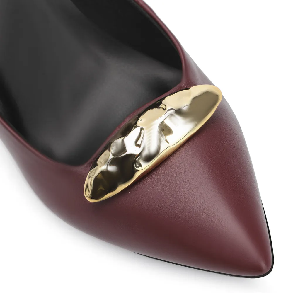 Scarpin Couro Vinho - imagem 7