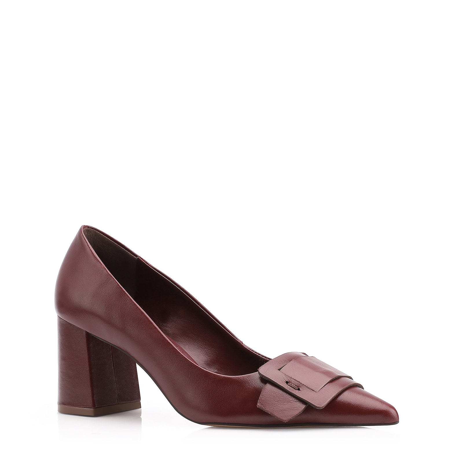 Scarpin Couro Vinho