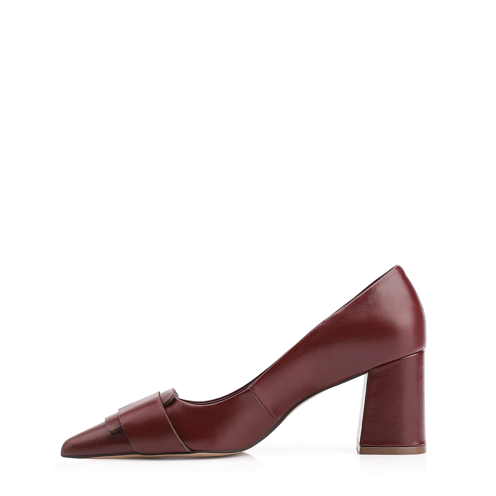 Scarpin Couro Vinho