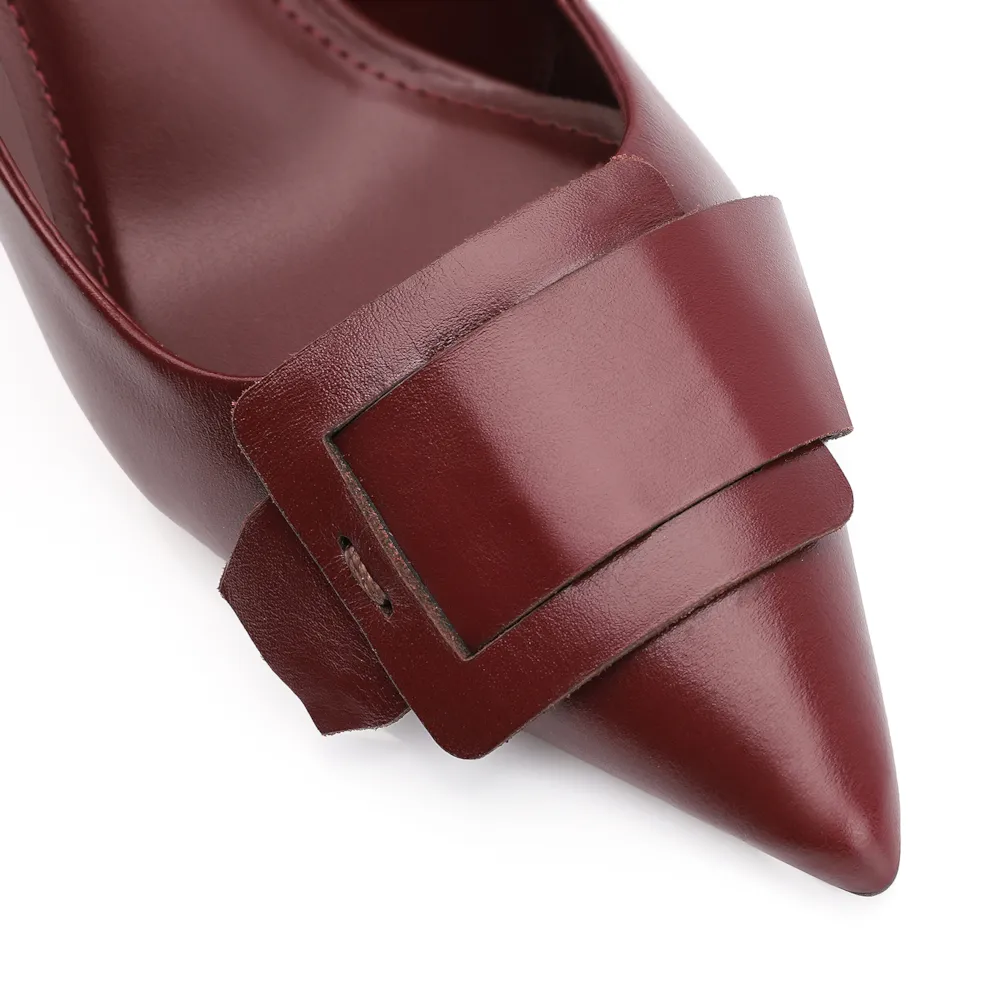 Scarpin Couro Vinho - imagem 7