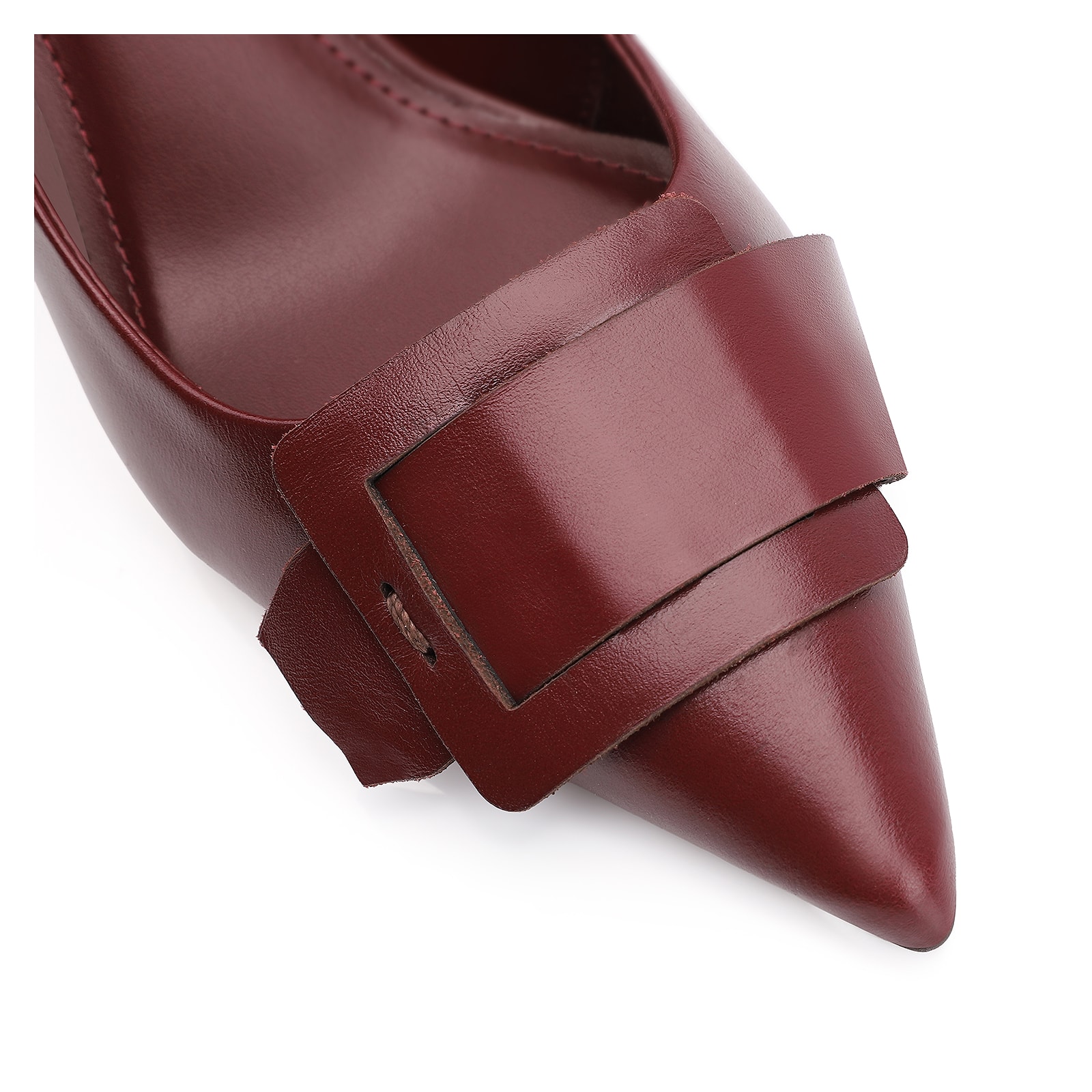 Scarpin Couro Vinho