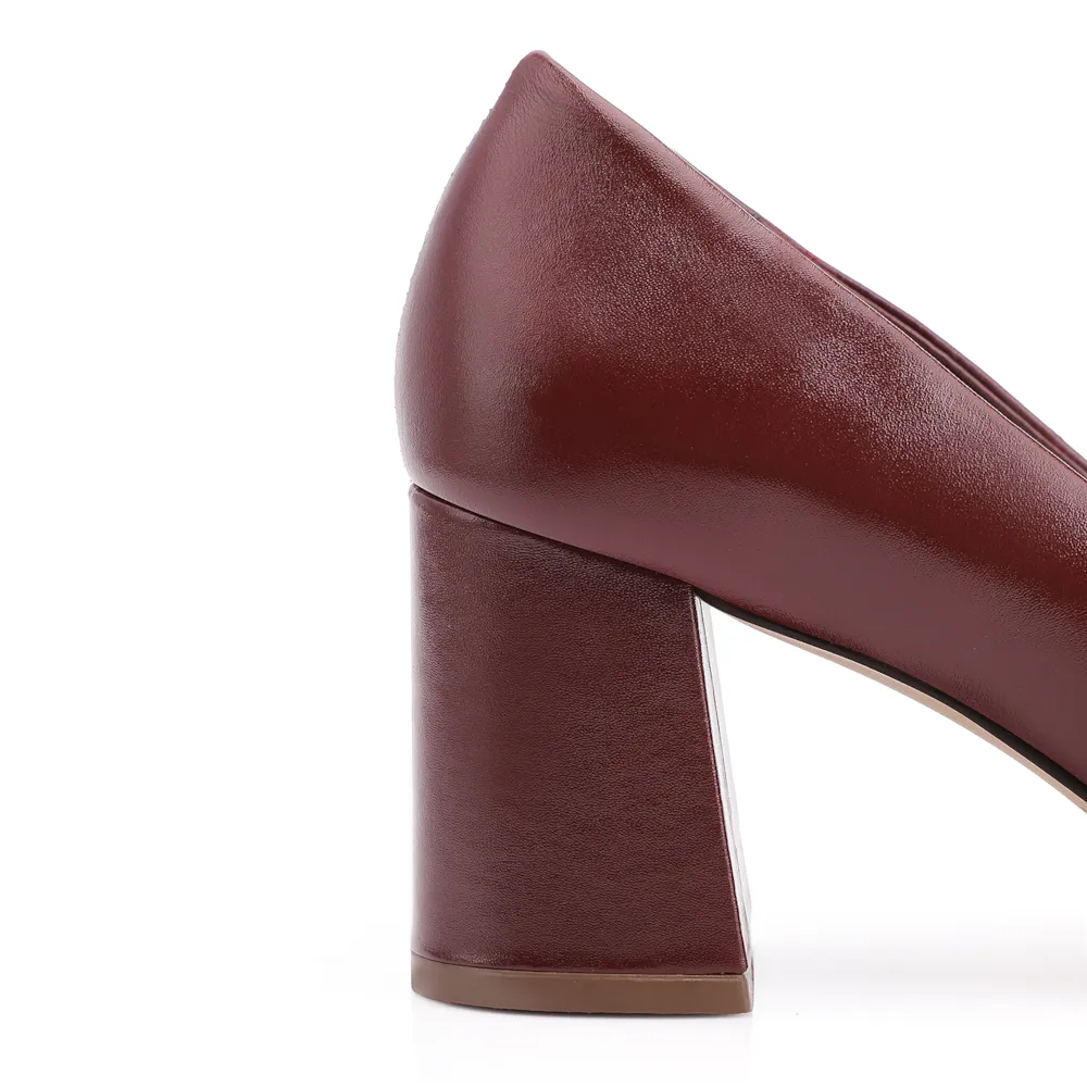 Scarpin Couro Vinho - imagem 8