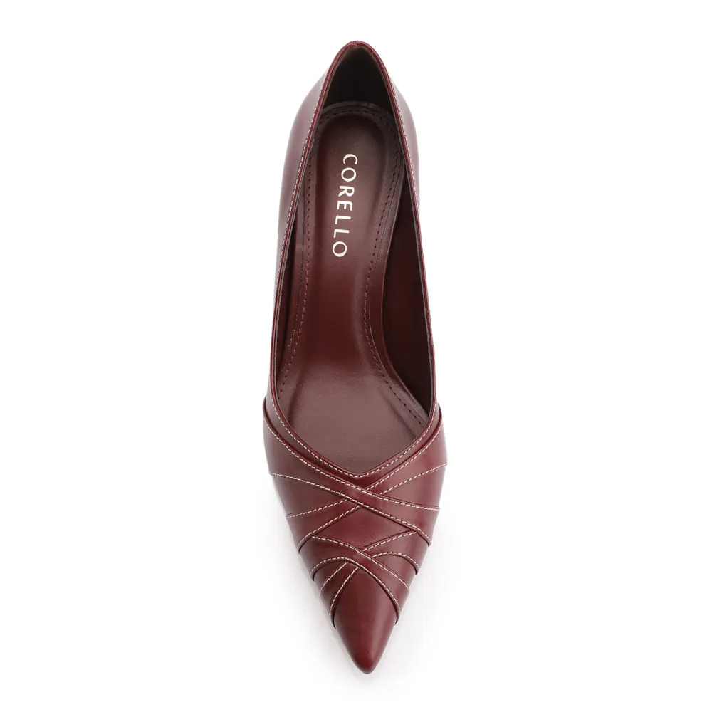 Scarpin Couro Vinho - imagem 5
