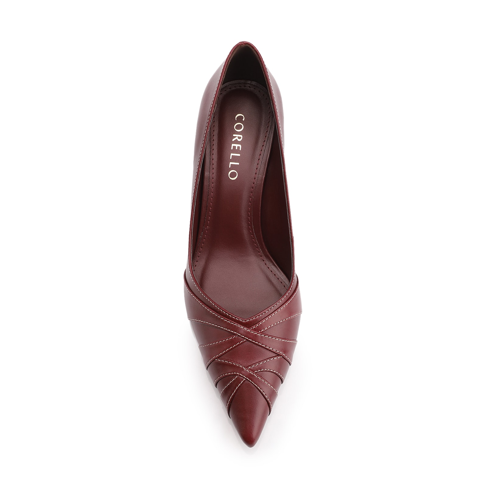 Scarpin Couro Vinho