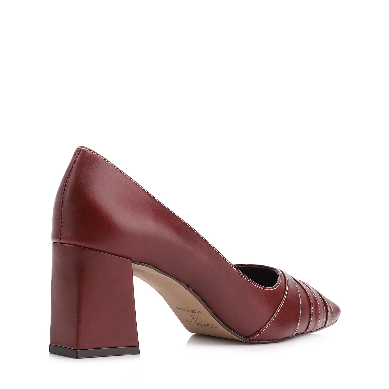 Scarpin Couro Vinho