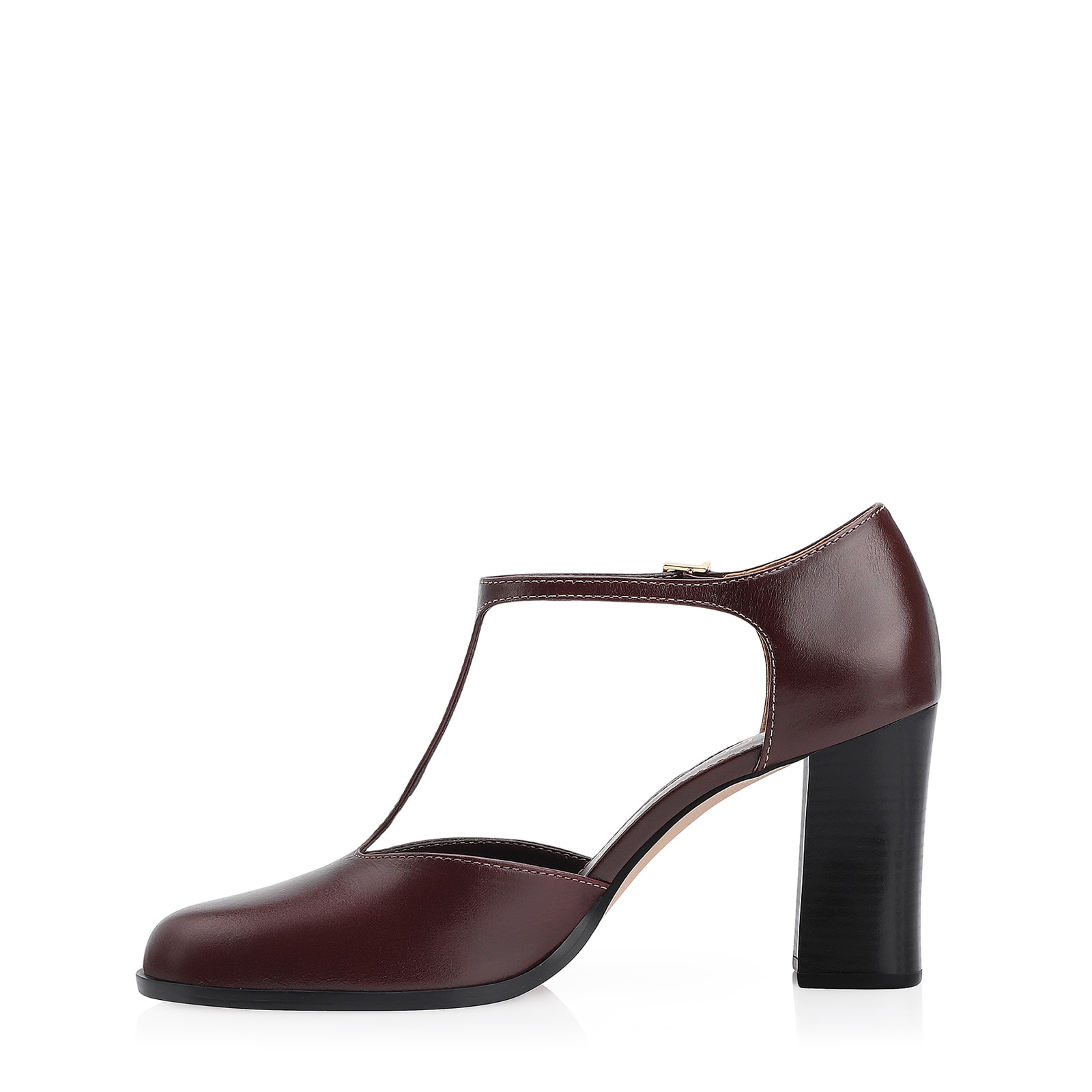 Scarpin Couro Vinho Escuro
