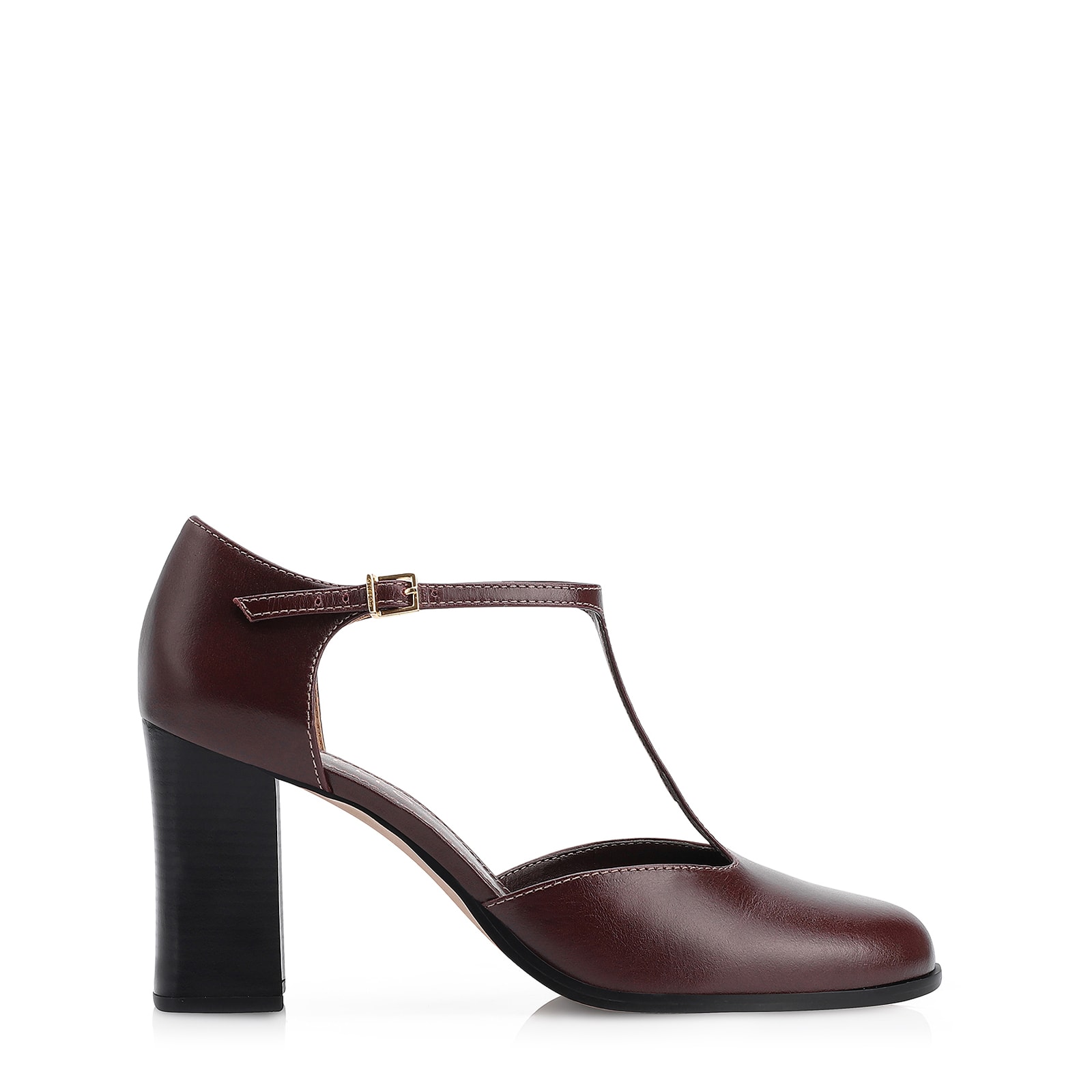 Scarpin Couro Vinho Escuro