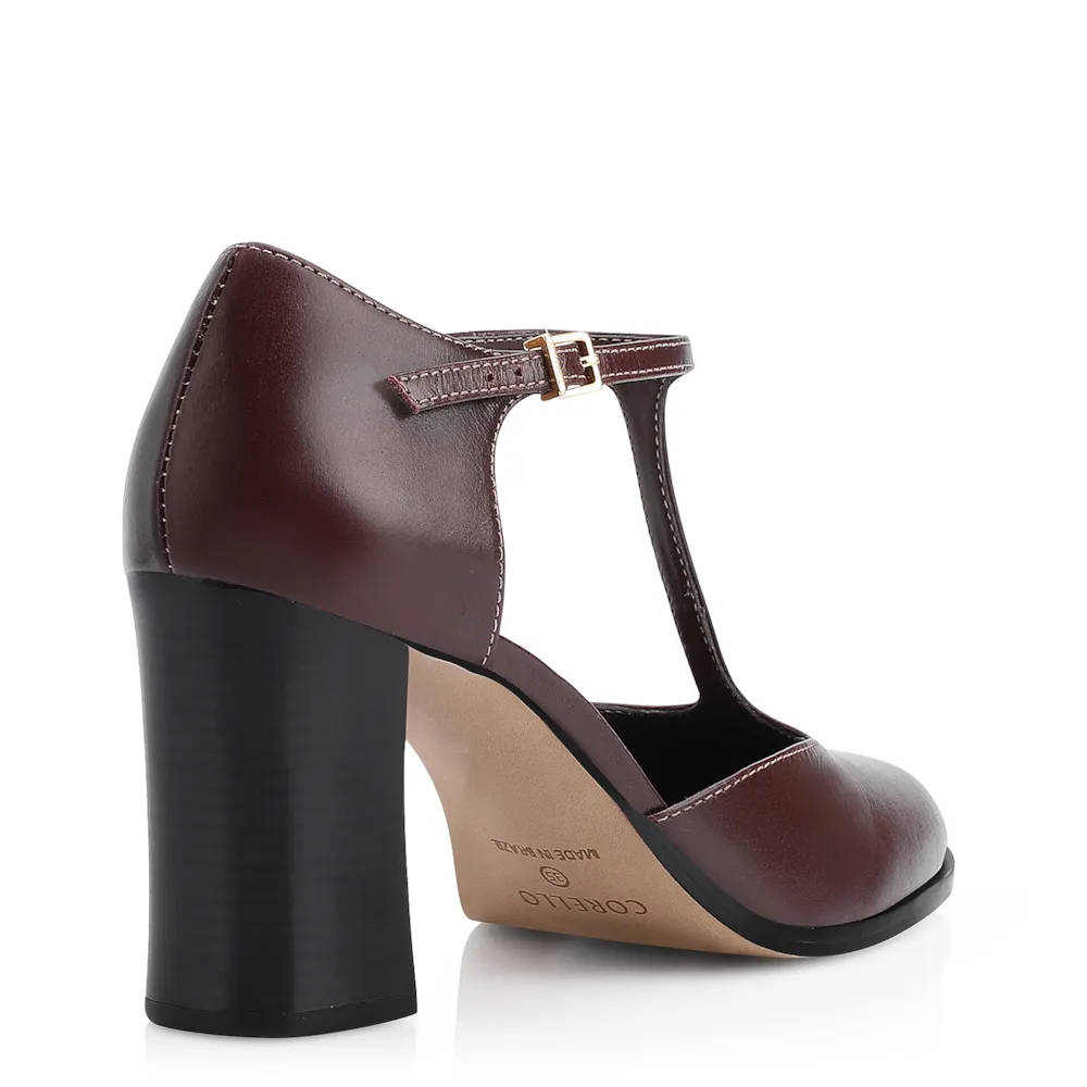 Scarpin Couro Vinho Escuro - imagem 3