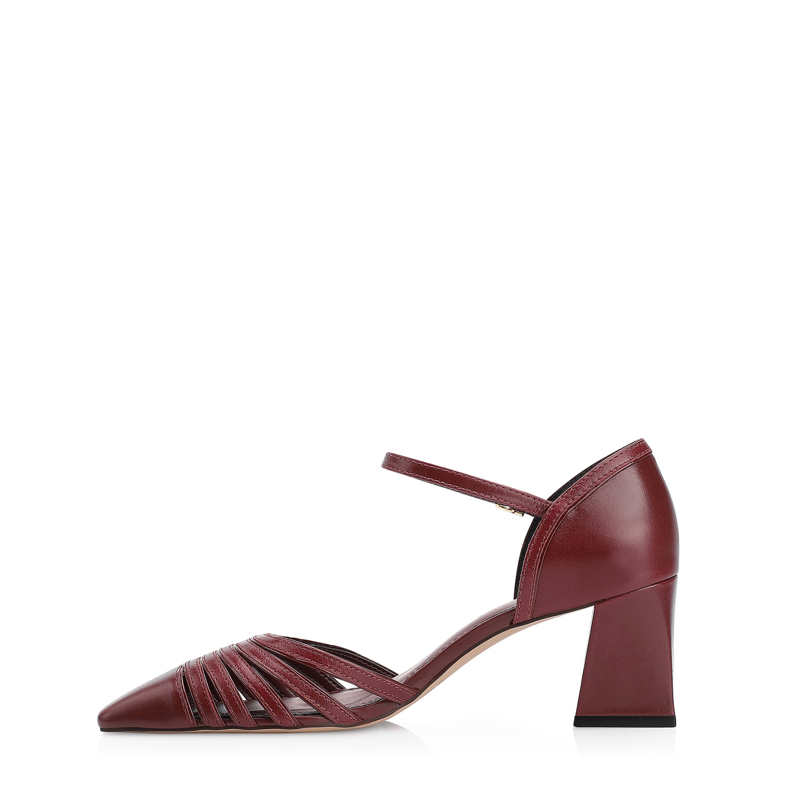 Scarpin Couro Vinho/Verniz Vinho