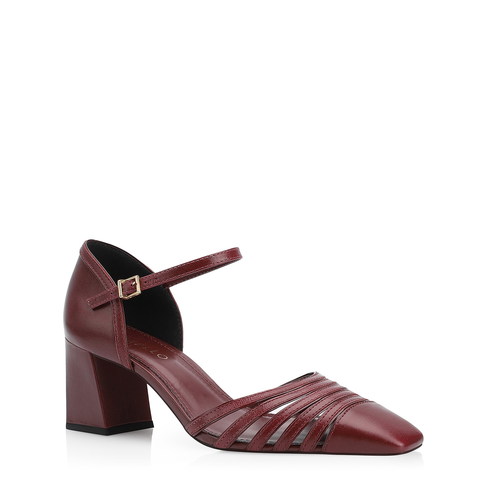 Scarpin Couro Vinho/Verniz Vinho