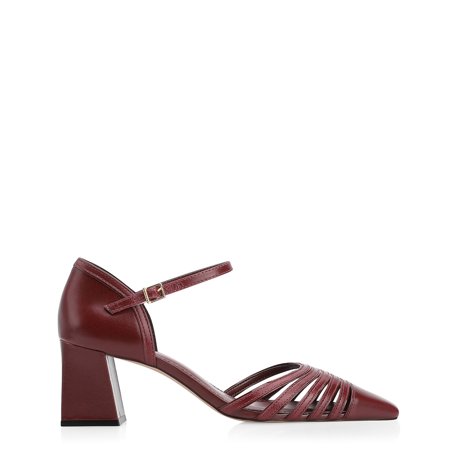 Scarpin Couro Vinho/Verniz Vinho