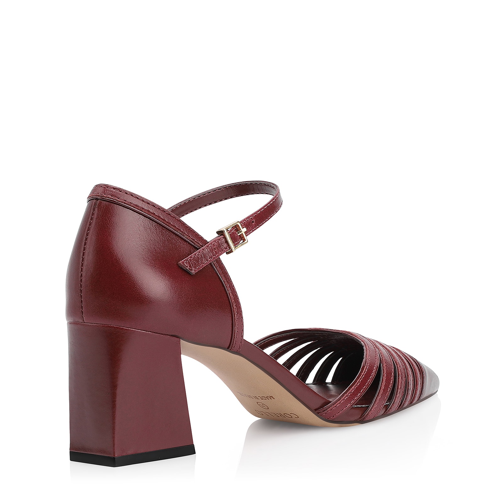 Scarpin Couro Vinho/Verniz Vinho