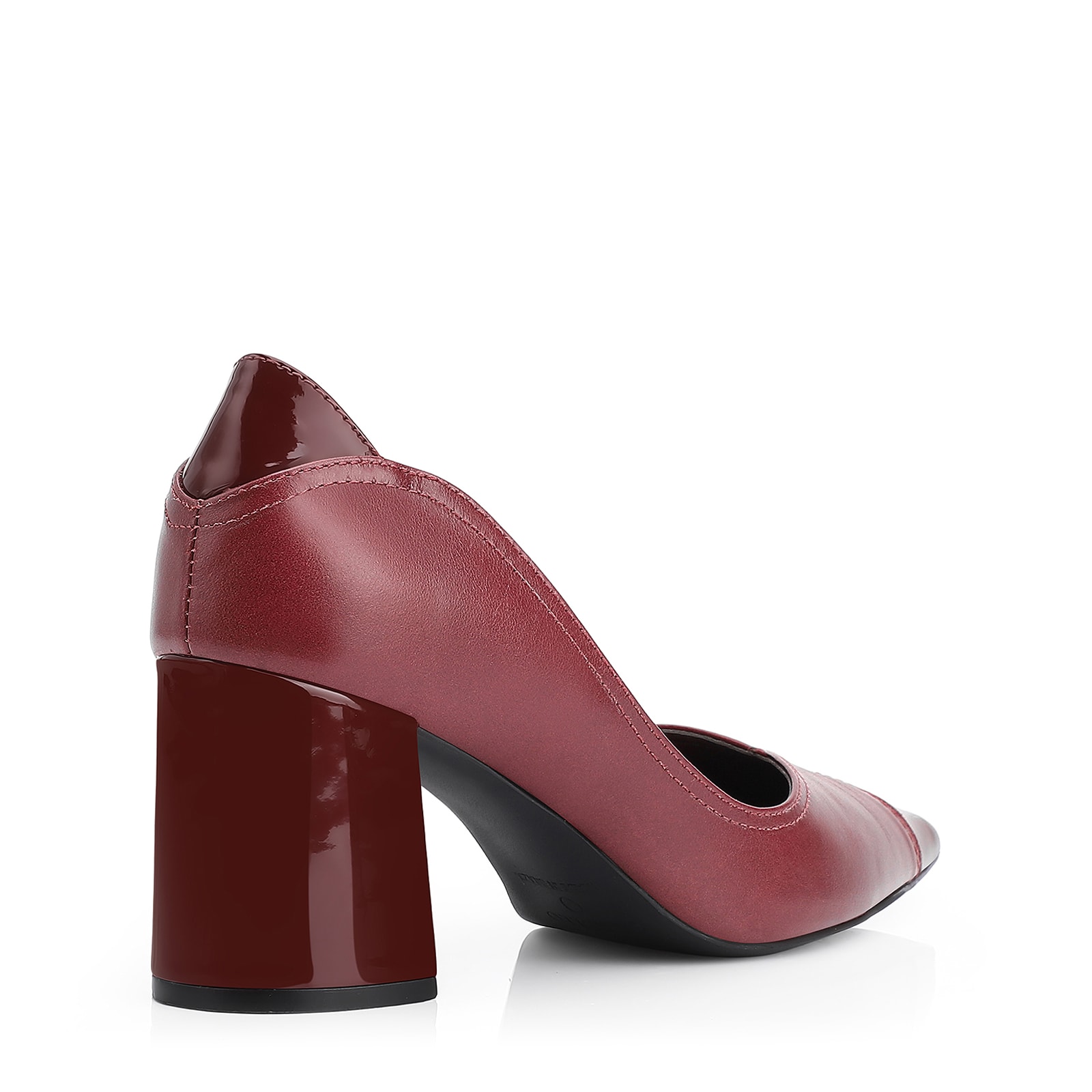 Scarpin Couro Vinho/Verniz Vinho