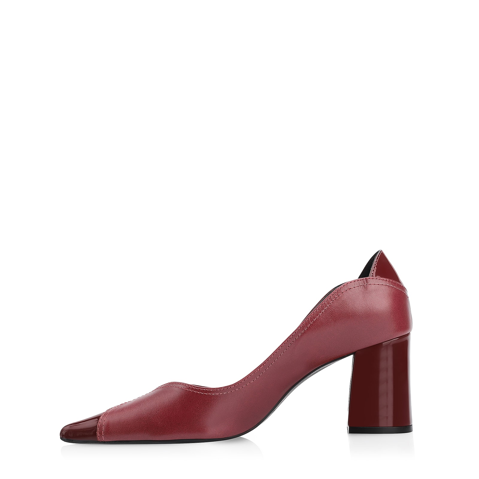 Scarpin Couro Vinho/Verniz Vinho