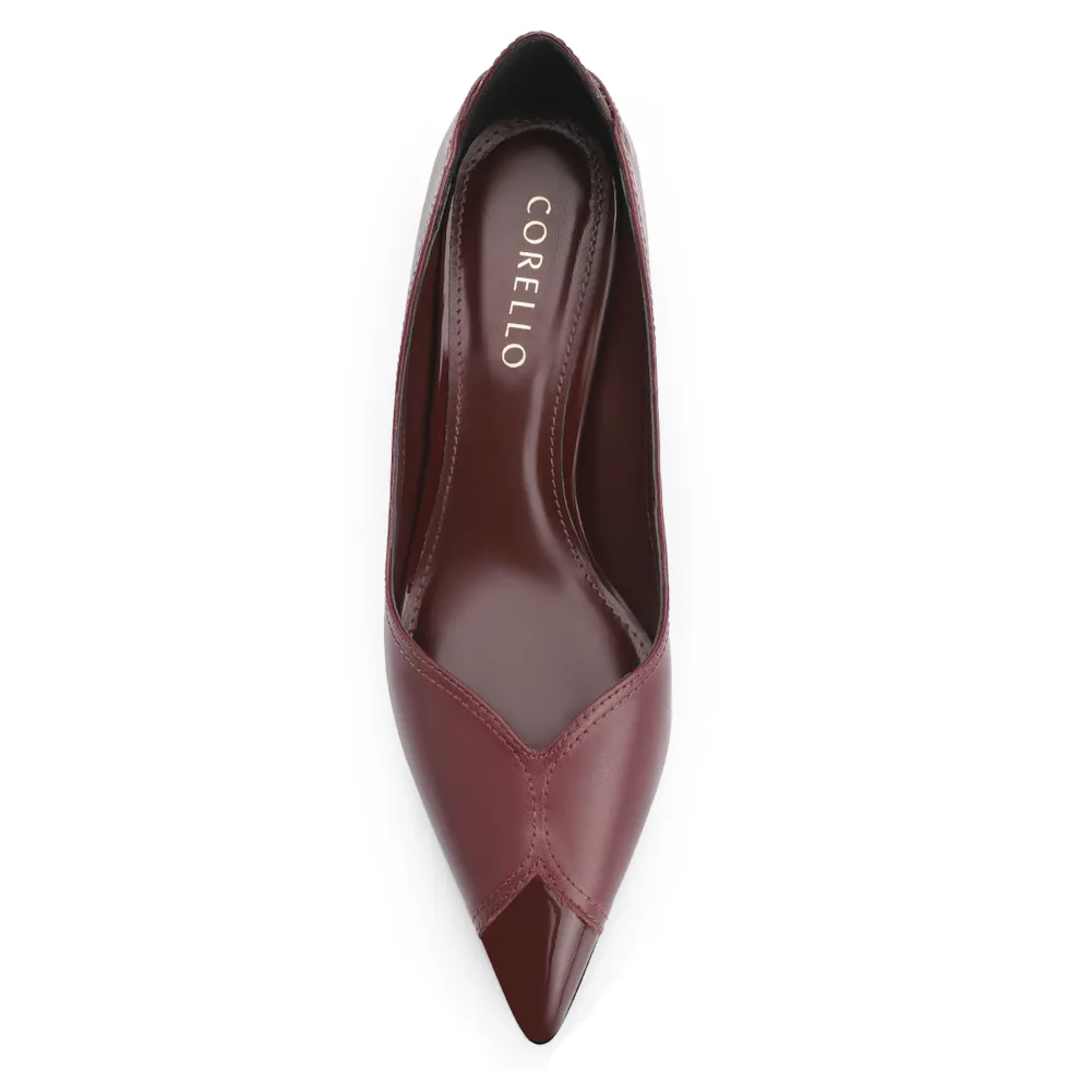 Scarpin Couro Vinho/Verniz Vinho - imagem 6