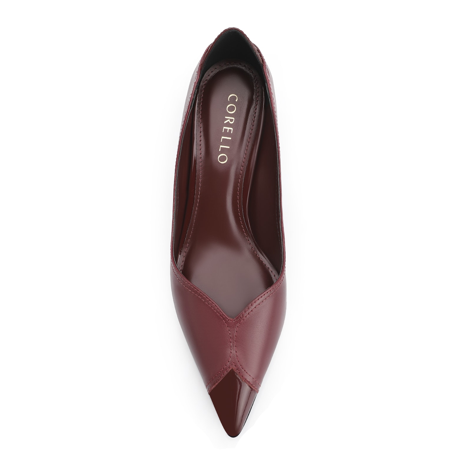 Scarpin Couro Vinho/Verniz Vinho