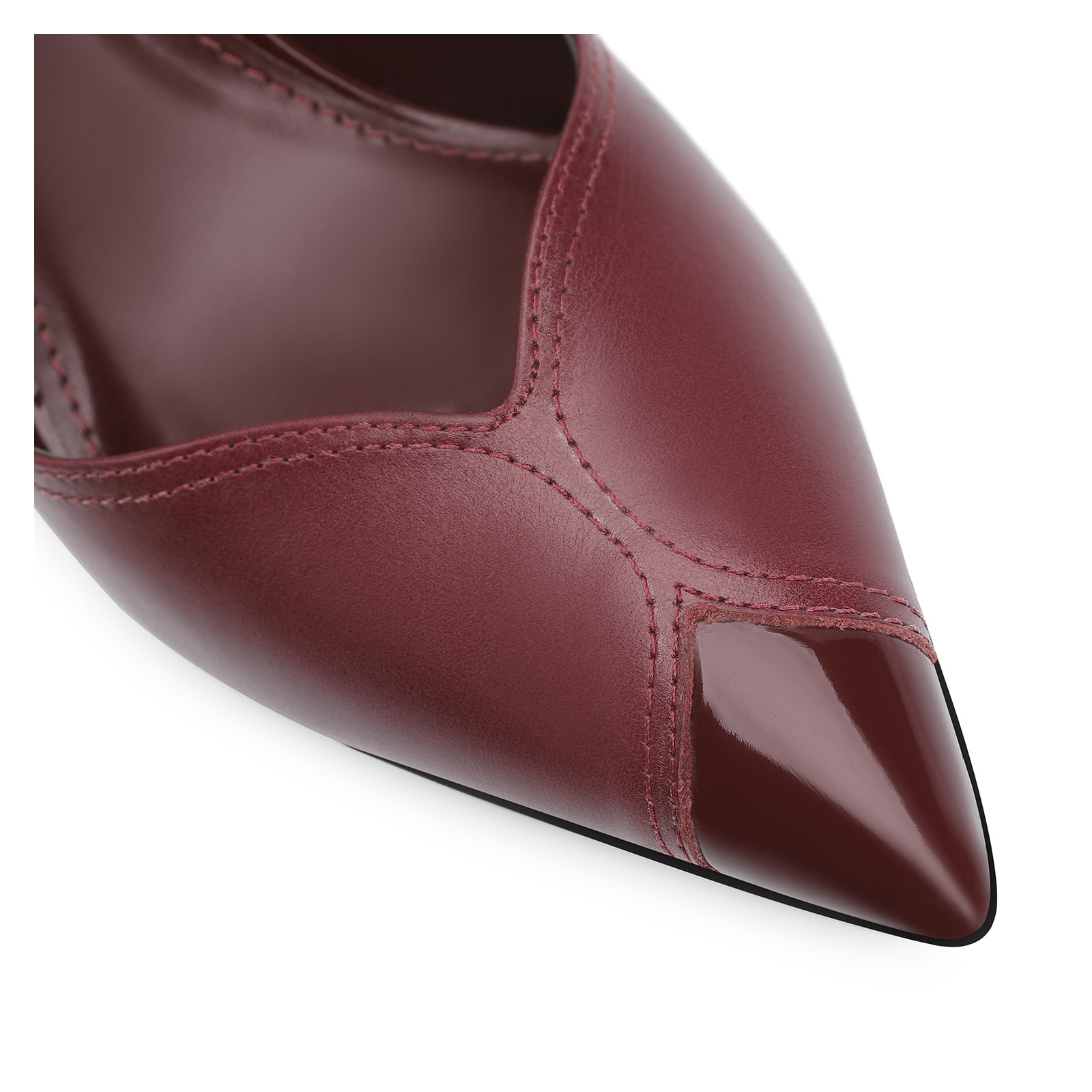 Scarpin Couro Vinho/Verniz Vinho