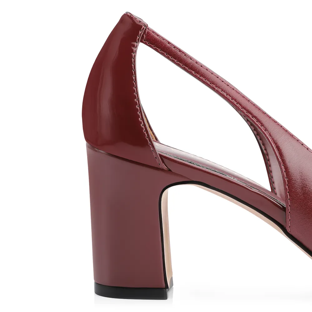Scarpin Couro Vinho/Verniz Vinho - imagem 7