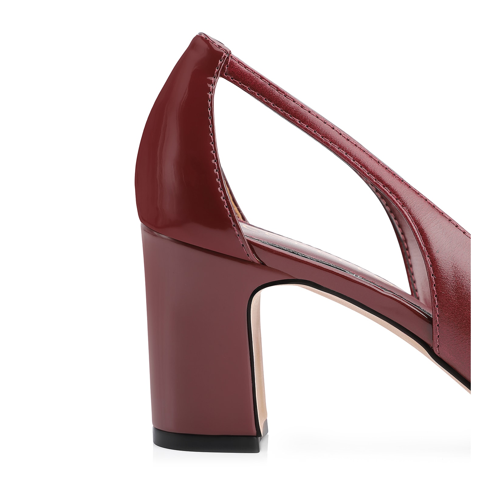 Scarpin Couro Vinho/Verniz Vinho