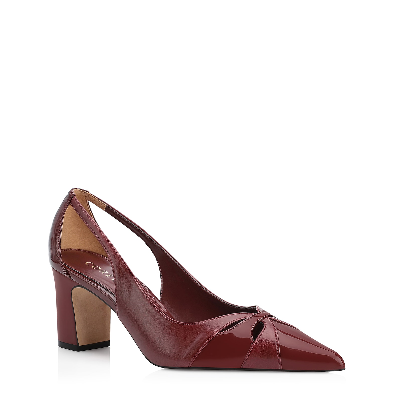 Scarpin Couro Vinho/Verniz Vinho