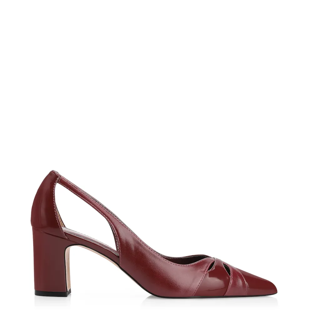 Scarpin Couro Vinho/Verniz Vinho - imagem 2