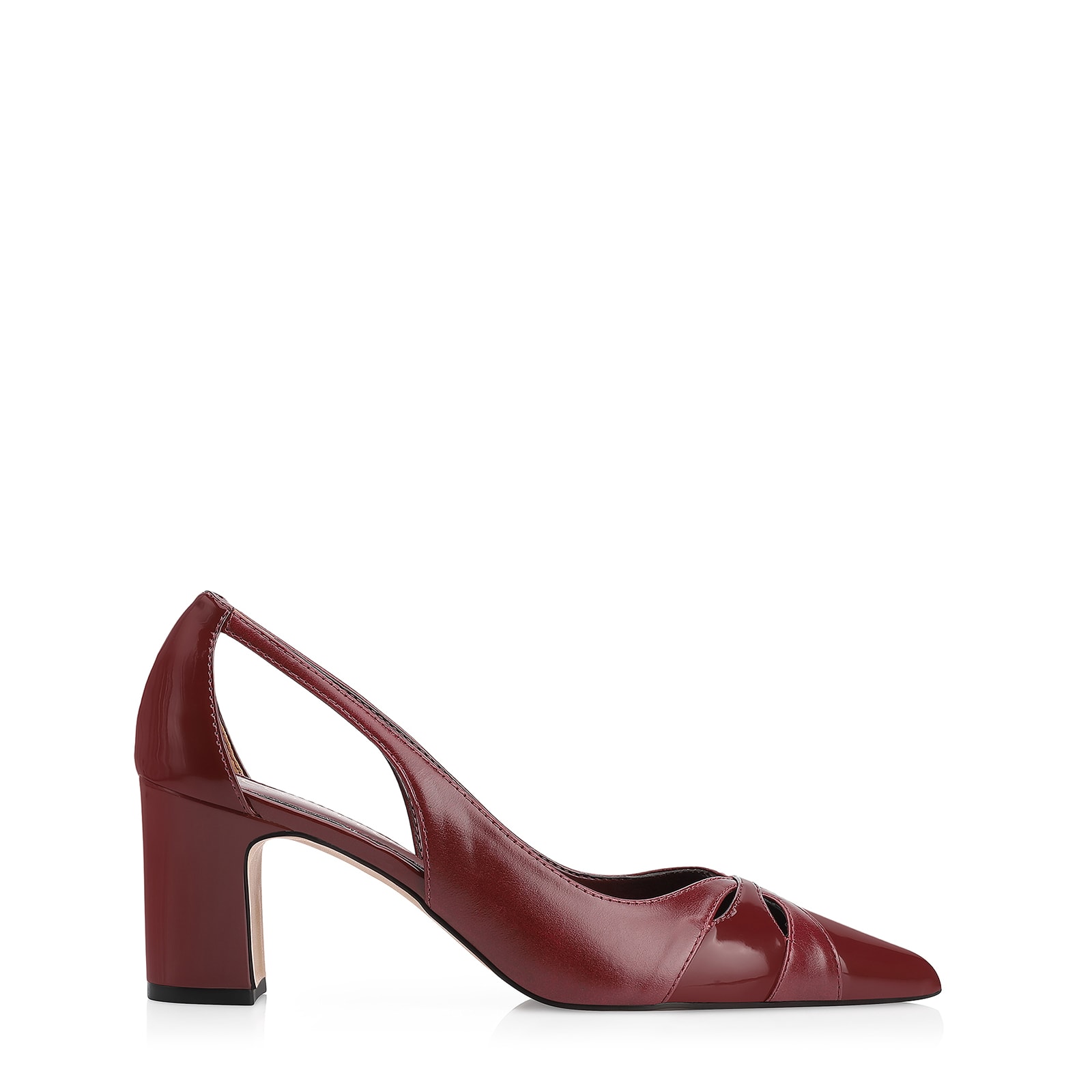 Scarpin Couro Vinho/Verniz Vinho