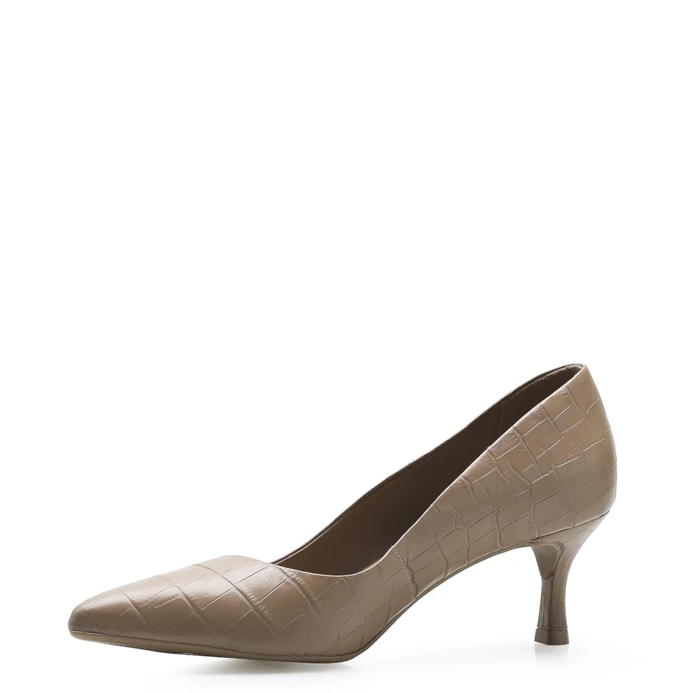 Scarpin Croco Bege - imagem 4