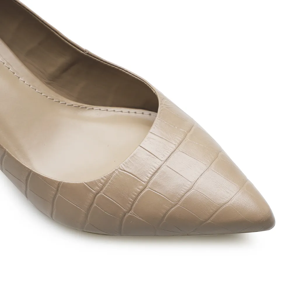 Scarpin Croco Bege - imagem 6