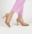 Scarpin Croco Couro Bege - imagem 2