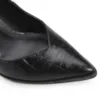 Scarpin Croco Couro Preto - imagem 7