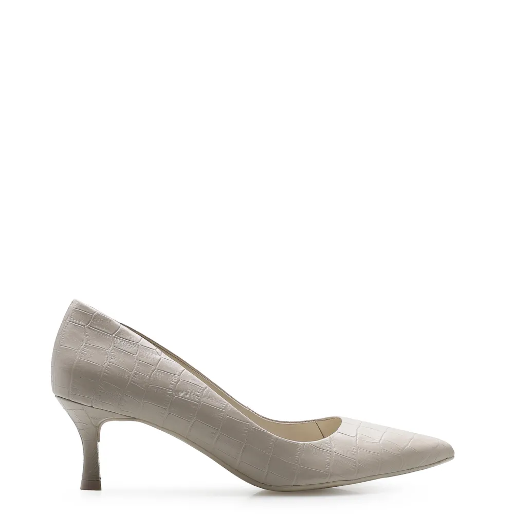 Scarpin Croco Off White - imagem 2