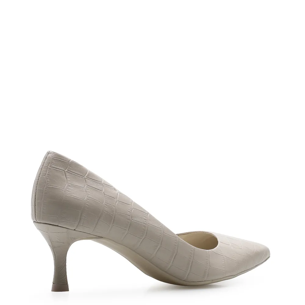 Scarpin Croco Off White - imagem 3