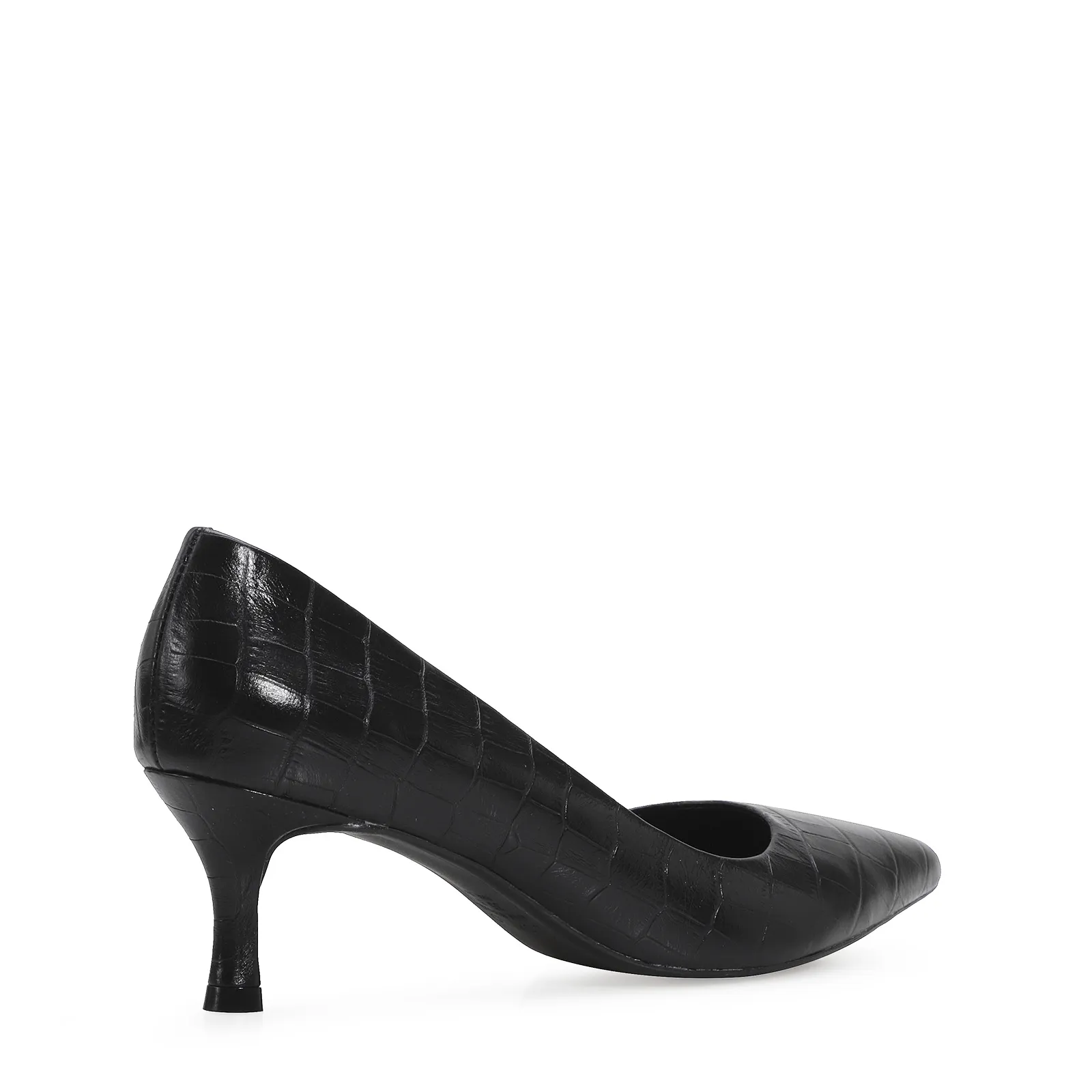 Scarpin Croco Preto