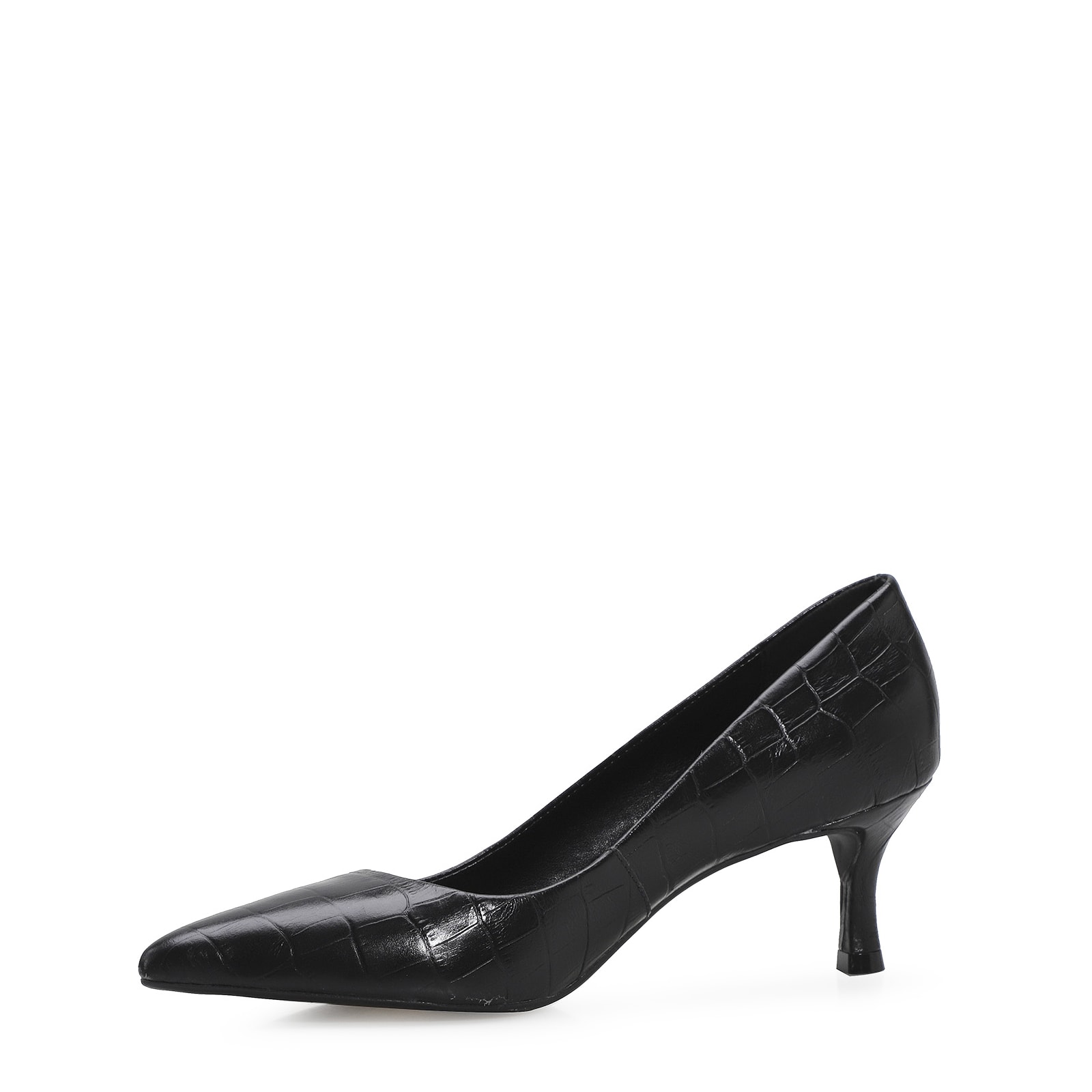 Scarpin Croco Preto