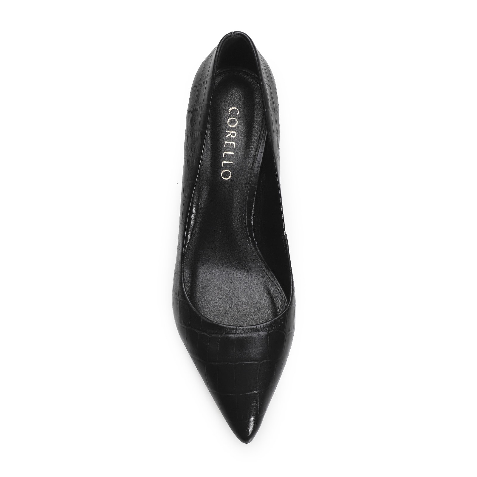 Scarpin Croco Preto
