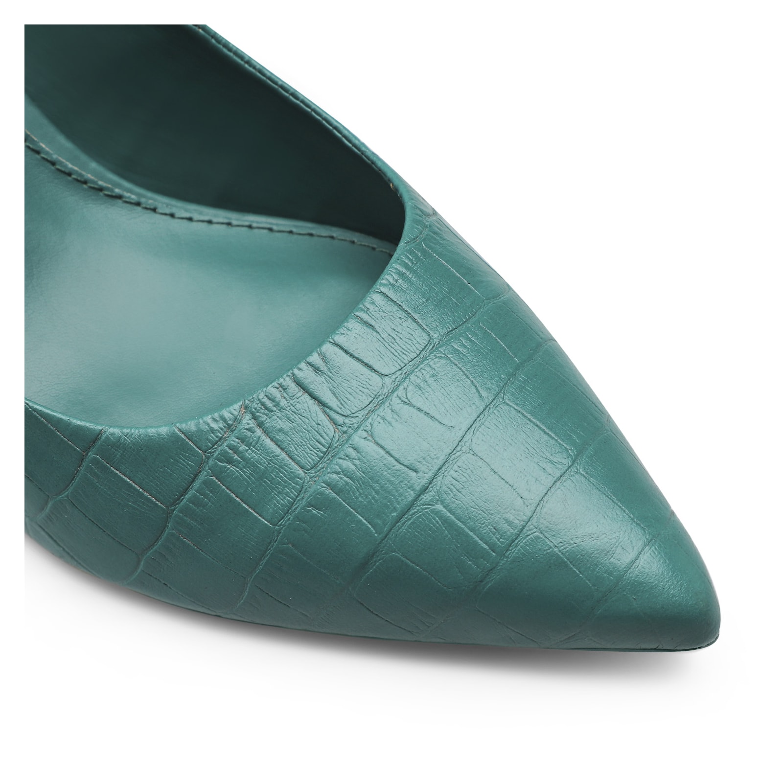Scarpin Croco Verde